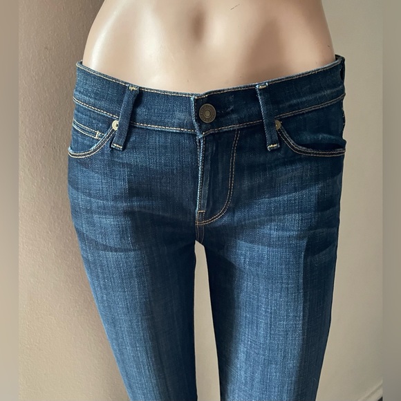 New Women's 7 For All Mankind Jeans Slim Straight Ankle leg In Blue SZ 24 - Picture 5 of 13